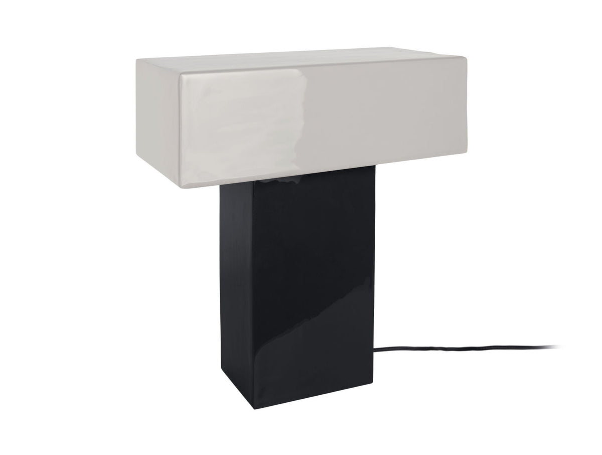 Leitmotiv bordlampe Grato Recto - sort og varm grå