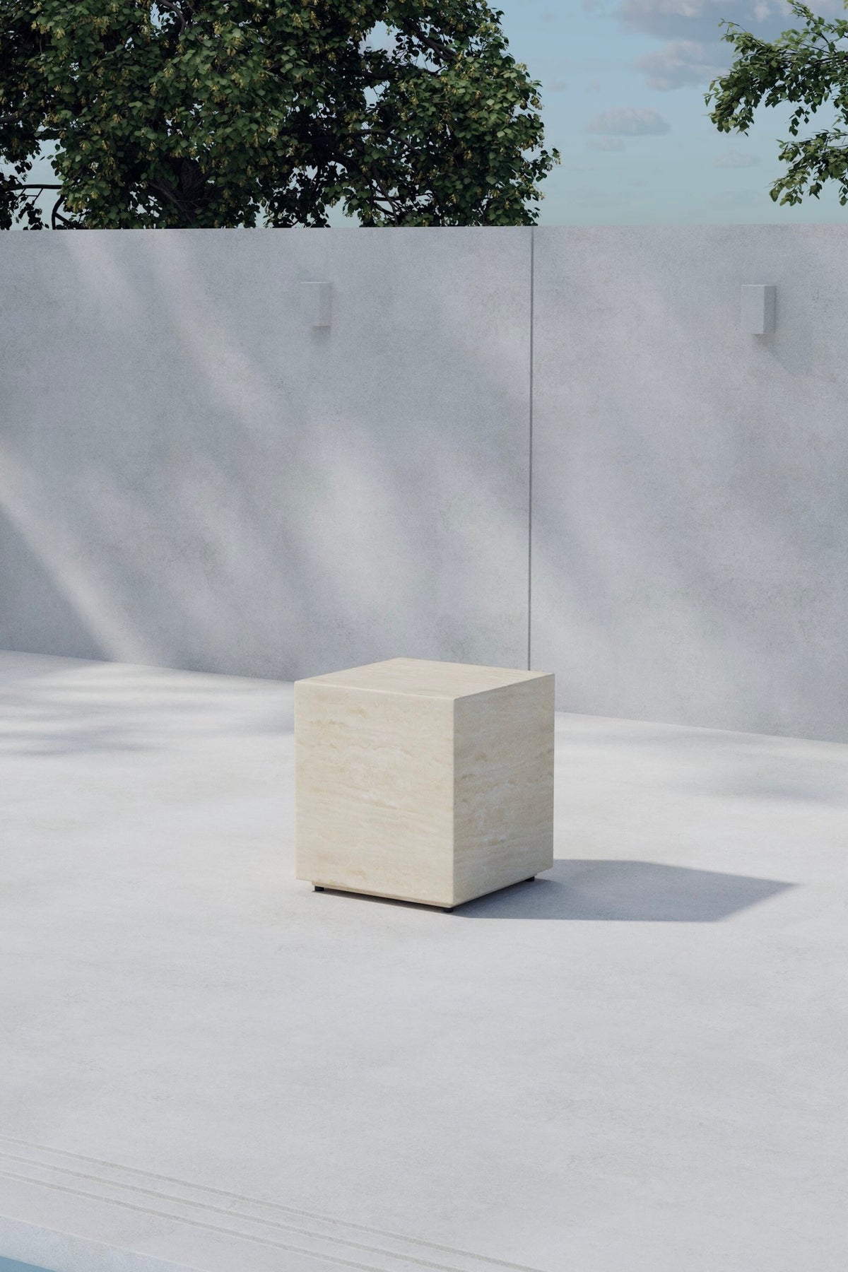Lissabon sidebord - 40 × 40 cm - beige - billede 4