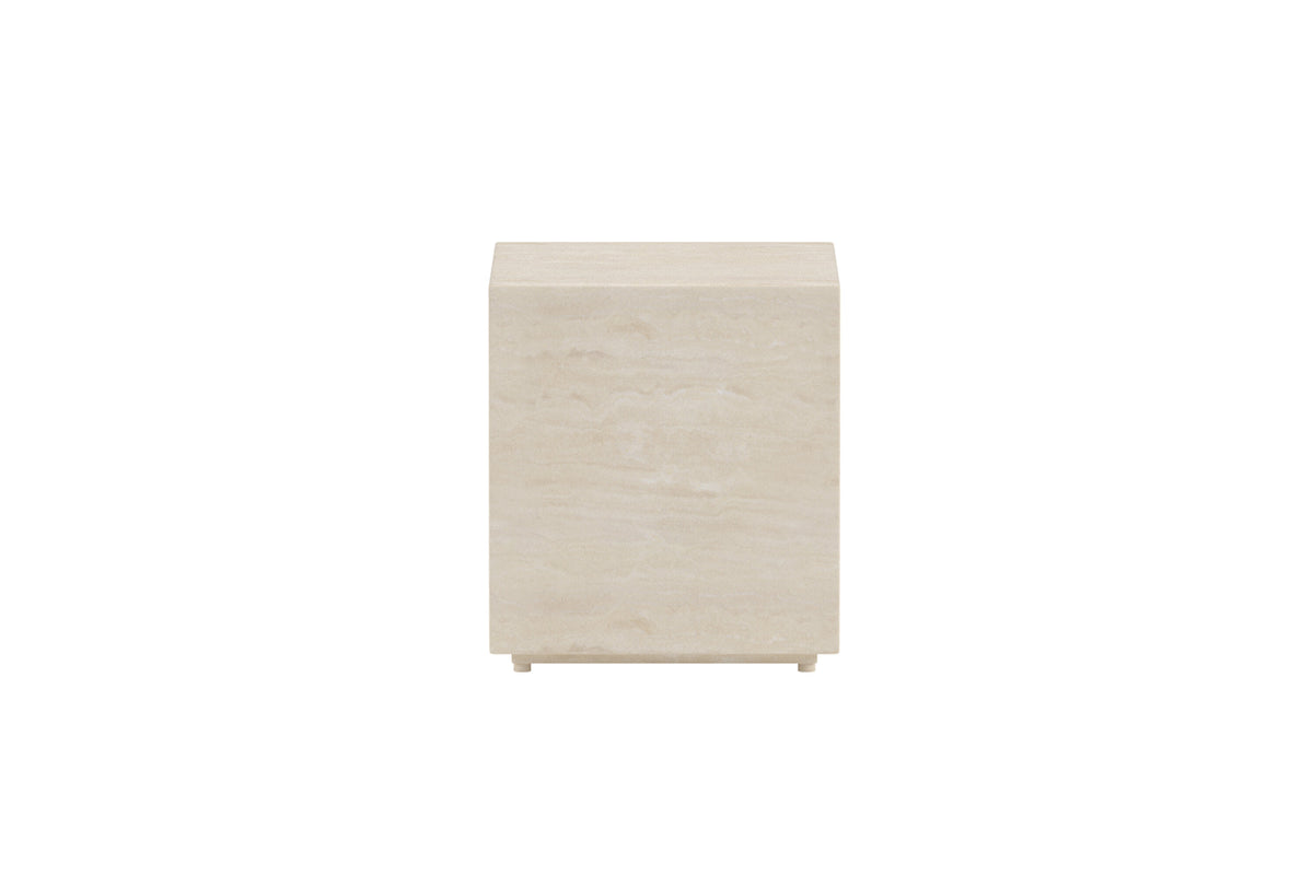 Lissabon sidebord - 40 × 40 cm - beige - billede 1