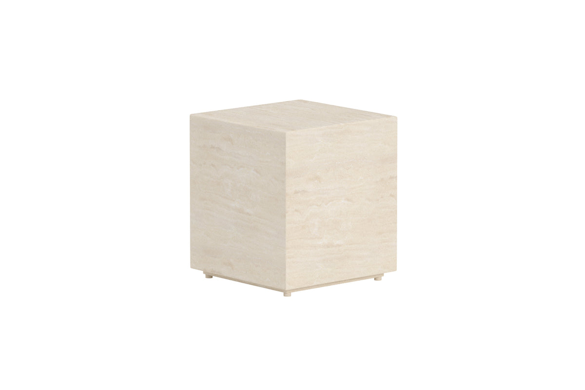 Lissabon sidebord - 40 × 40 cm - beige - billede 2