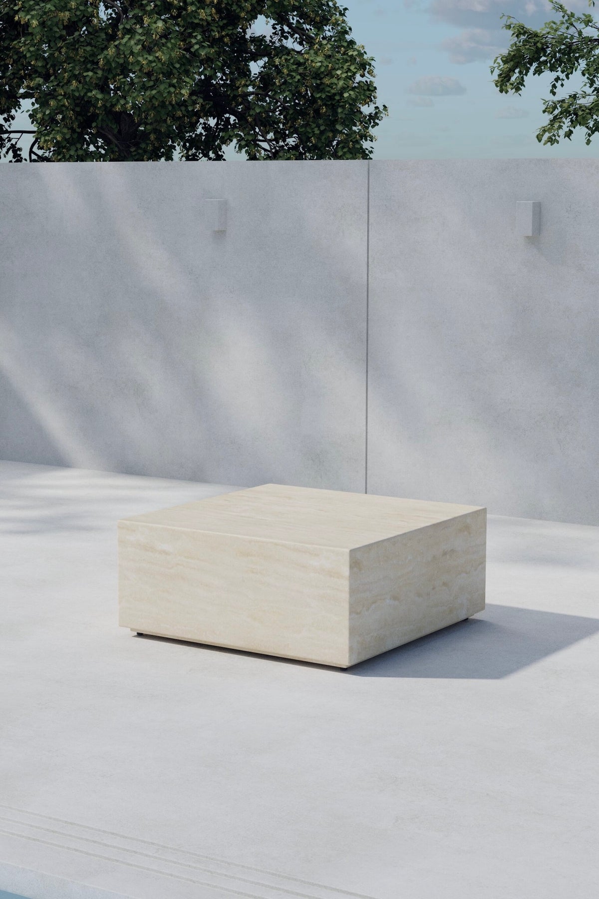 Lissabon sidebord - 80 × 80 cm - beige - billede 3