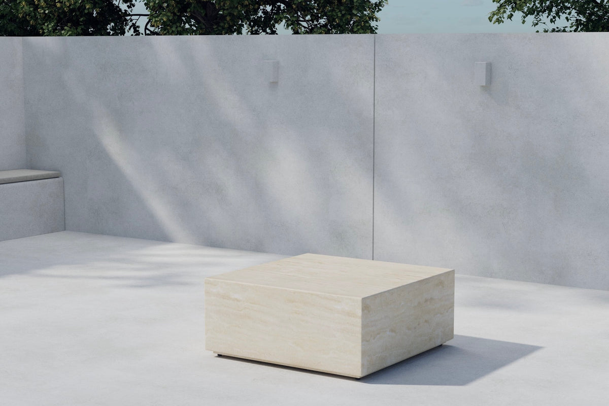 Lissabon sidebord - 80 × 80 cm - beige - billede 2