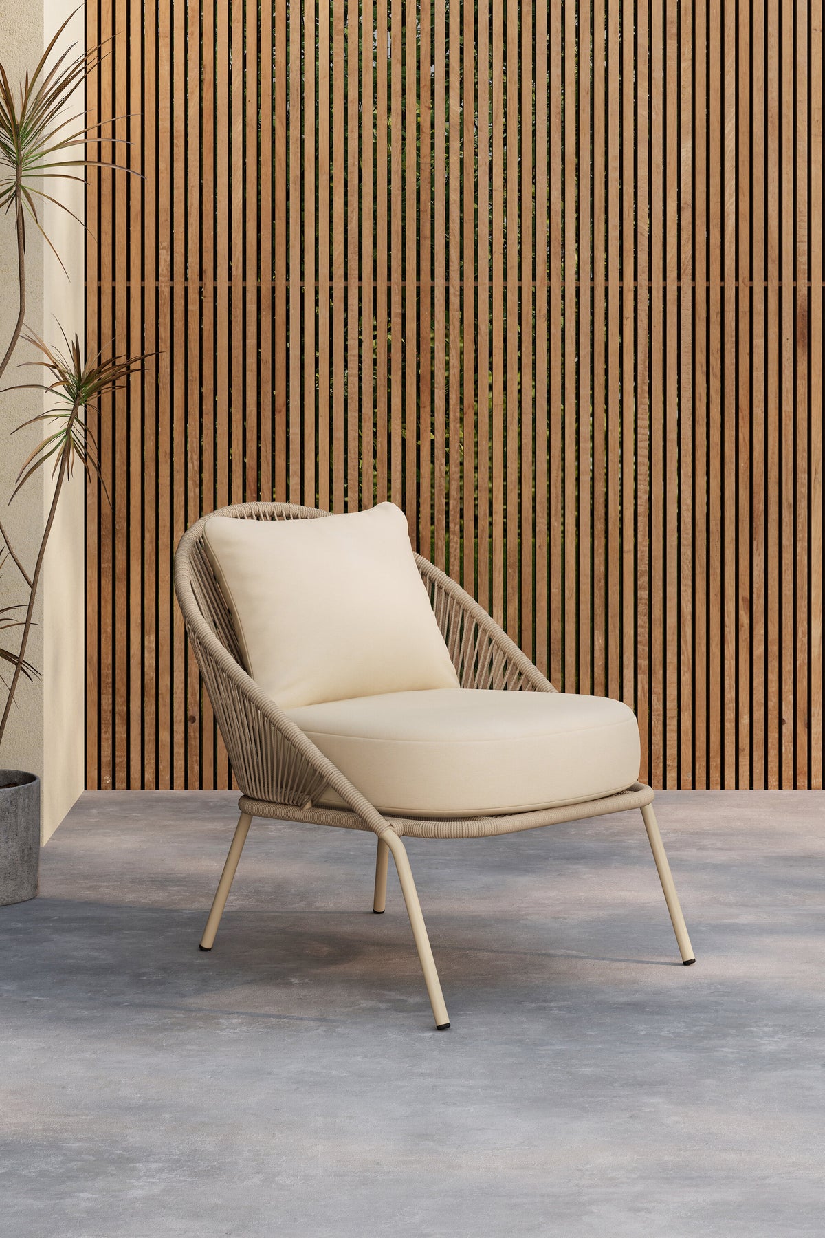 Lindos loungestole - beige - 2 stk. - billede 15