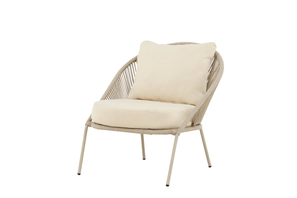 Lindos loungestole - beige - 2 stk. - billede 2