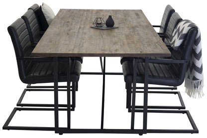 Padang Spisebord 200 x 100 med 6 Art Stole