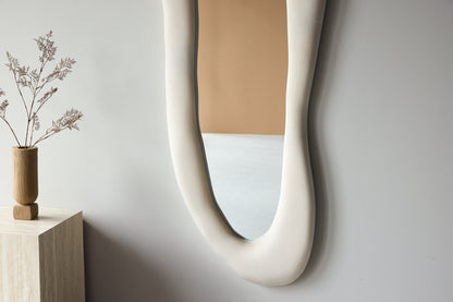 Louisville Spejl 66x185 cm - MDF med Beige Bouclé