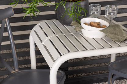 Borneo Cafebord 70 x 70 Beige & Tablas Stole 2 stk Mørkegrå