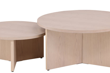 Saltö sofabord - Ø65 cm - hvidpigmenteret - billede 1