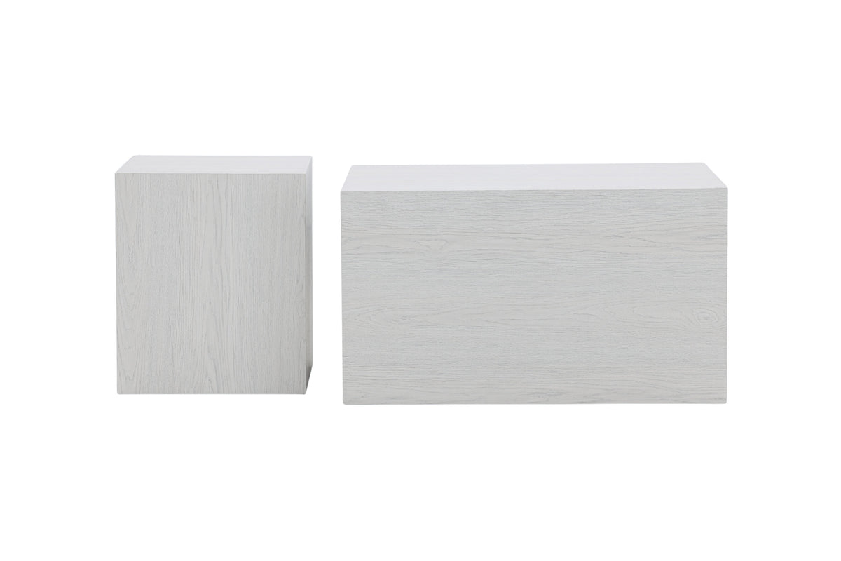York sofabord - 80 × 60 cm - hvidpigmenteret - billede 1