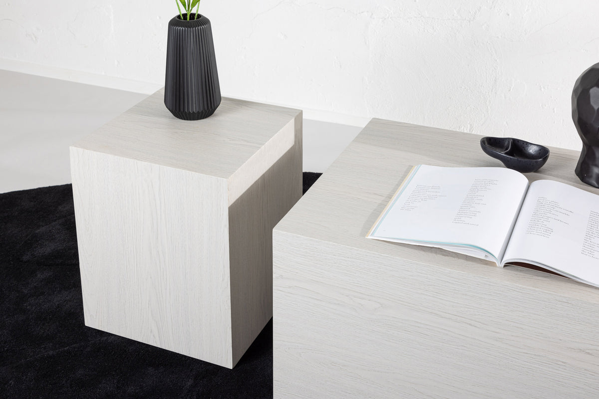 York sofabord - 80 × 60 cm - hvidpigmenteret - billede 5