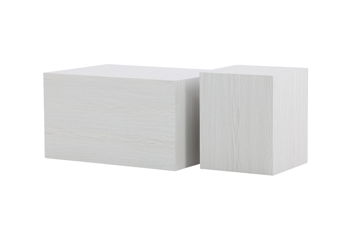 York sofabord - 80 × 60 cm - hvidpigmenteret - billede 3