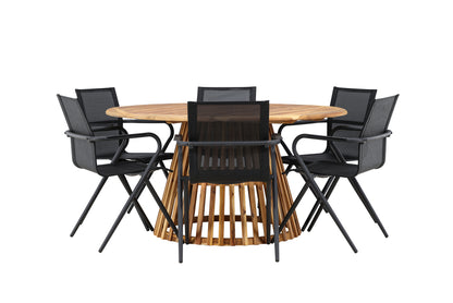 Tucumán Havebord ø150 & 6 Alina Havestole Sort