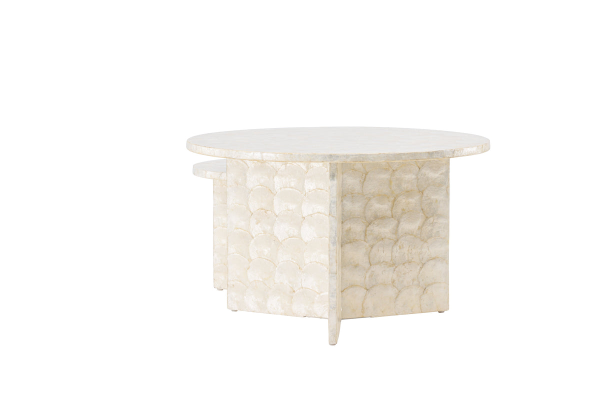 Smögen sofabordssæt med 2 borde - Ø70 og Ø40 cm - beige - billede 9