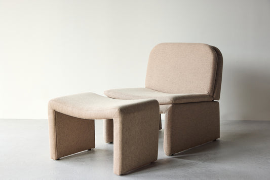 Bonn lænestol brun + skammel 45 x 46 x 70 brun