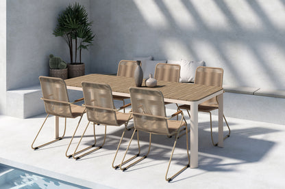 Etna Havebord 210 x 90 & 6 Bois Havestole