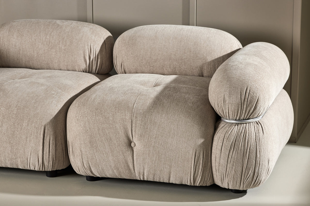Mika 2-personers sofa - beige, sort, krom - billede 18
