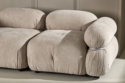 Mika 2-personers sofa - beige, sort, krom - billede 18