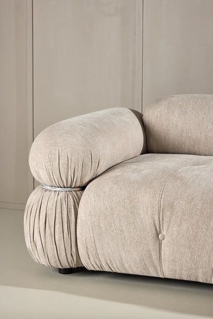 Mika 2-personers sofa - beige, sort, krom - billede 20