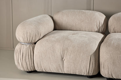 Mika 2-personers sofa - beige, sort, krom - billede 14