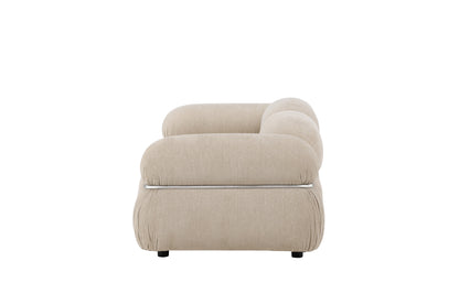 Mika 2-personers sofa - beige, sort, krom - billede 4