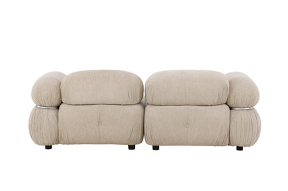 Mika 2-personers sofa - beige, sort, krom - billede 7