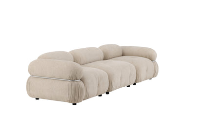 Mika 3-personers sofa - beige, sort, krom - billede 11