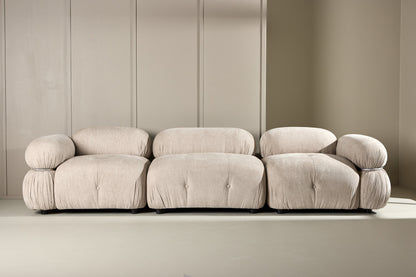 Mika 3-personers sofa - beige, sort, krom - billede 13