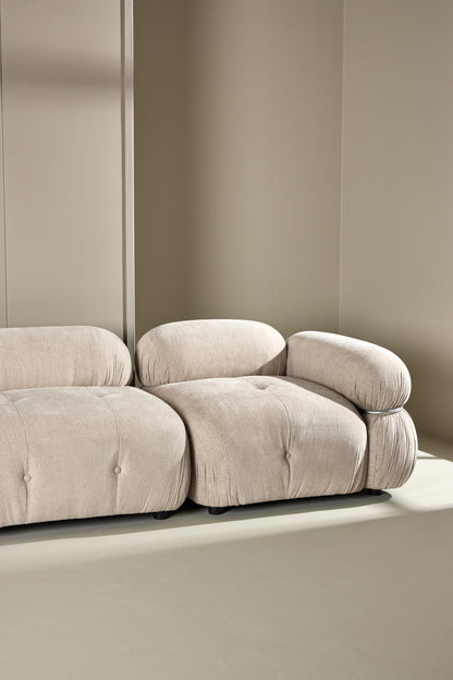 Mika 3-personers sofa - beige, sort, krom - billede 19