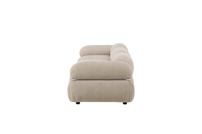 Mika 3-personers sofa - beige, sort, krom - billede 4