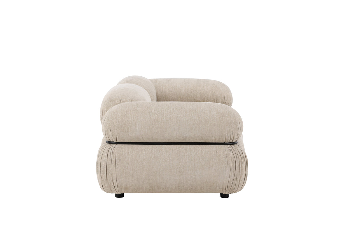 Mika 2-personers sofa - beige, sort - billede 10