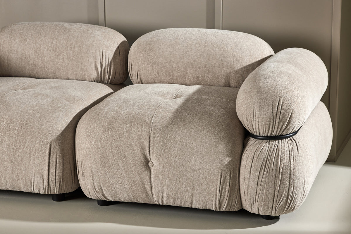 Mika 2-personers sofa - beige, sort - billede 18