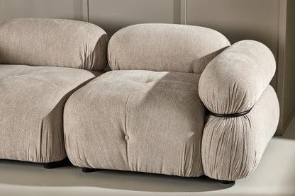 Mika 2-personers sofa - beige, sort - billede 18