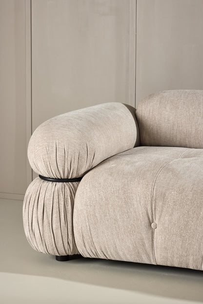 Mika 2-personers sofa - beige, sort - billede 20