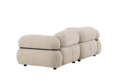 Mika 2-personers sofa - beige, sort - billede 5