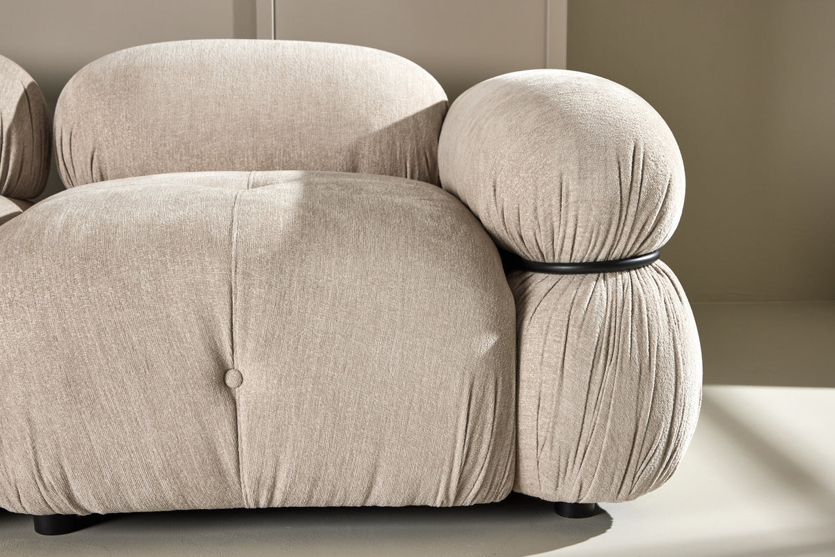 Mika 2-personers sofa - beige, sort - billede 15