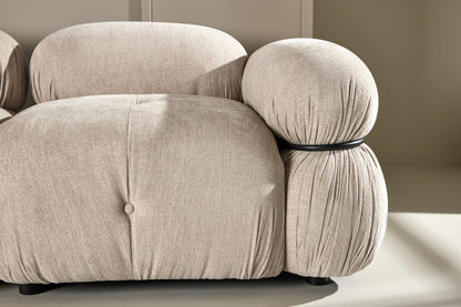 Mika 2-personers sofa - beige, sort - billede 15