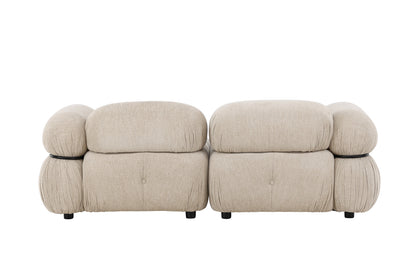 Mika 2-personers sofa - beige, sort - billede 7