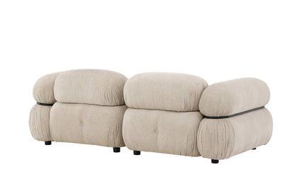 Mika 2-personers sofa - beige, sort - billede 8