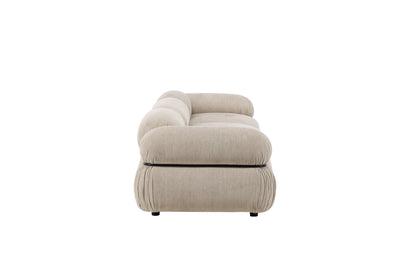 Mika 3-personers sofa - beige, sort - billede 1