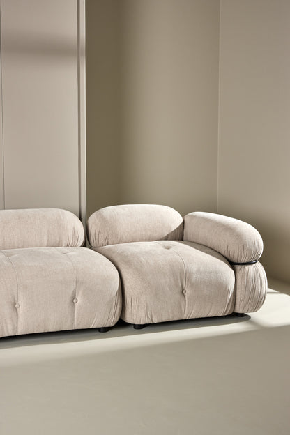 Mika 3-personers sofa - beige, sort - billede 19
