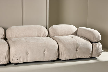 Mika 3-personers sofa - beige, sort - billede 15