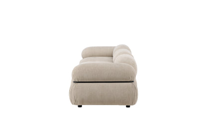 Mika 3-personers sofa - beige, sort - billede 7