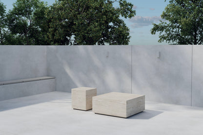 Lissabon sofabord - 80 × 80 cm - beige - billede 3